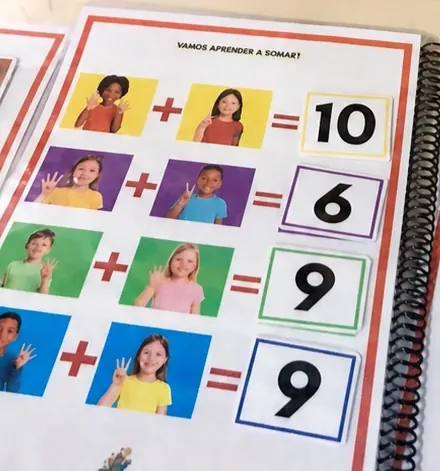 Atividade Vamos aprender a somar com os dedinhos